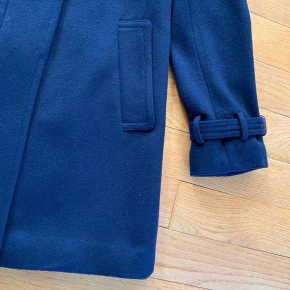 J. CREW Navy Soft Felted Peacoat Jacket Coat Womens Size 2 100% Wool‎ Thinsulate - Picture 6 of 9